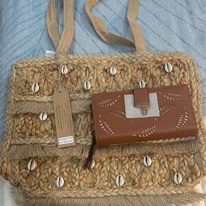 Brown and Tan Tote Bag
